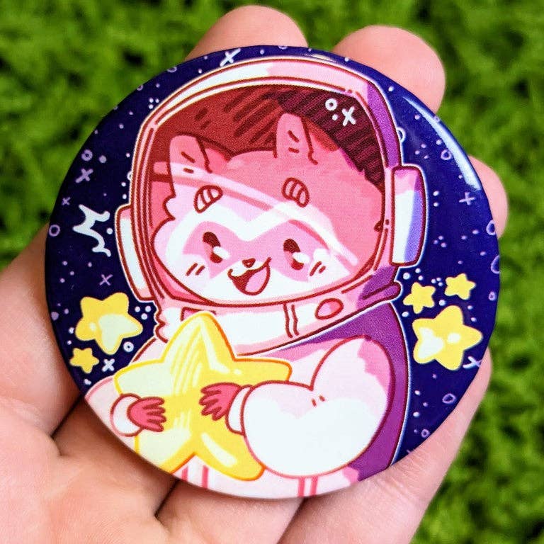 Space Raccoon Buttons: ALL THREE!