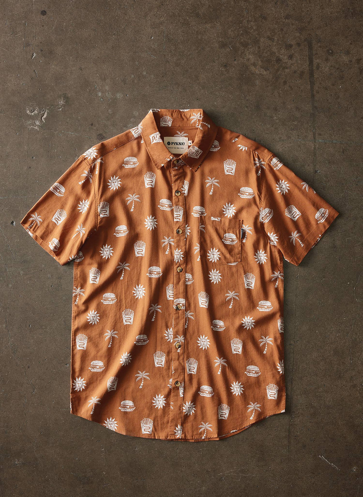 Take It Greasy Casual Vintage Button Down Shirt Men Women: Large