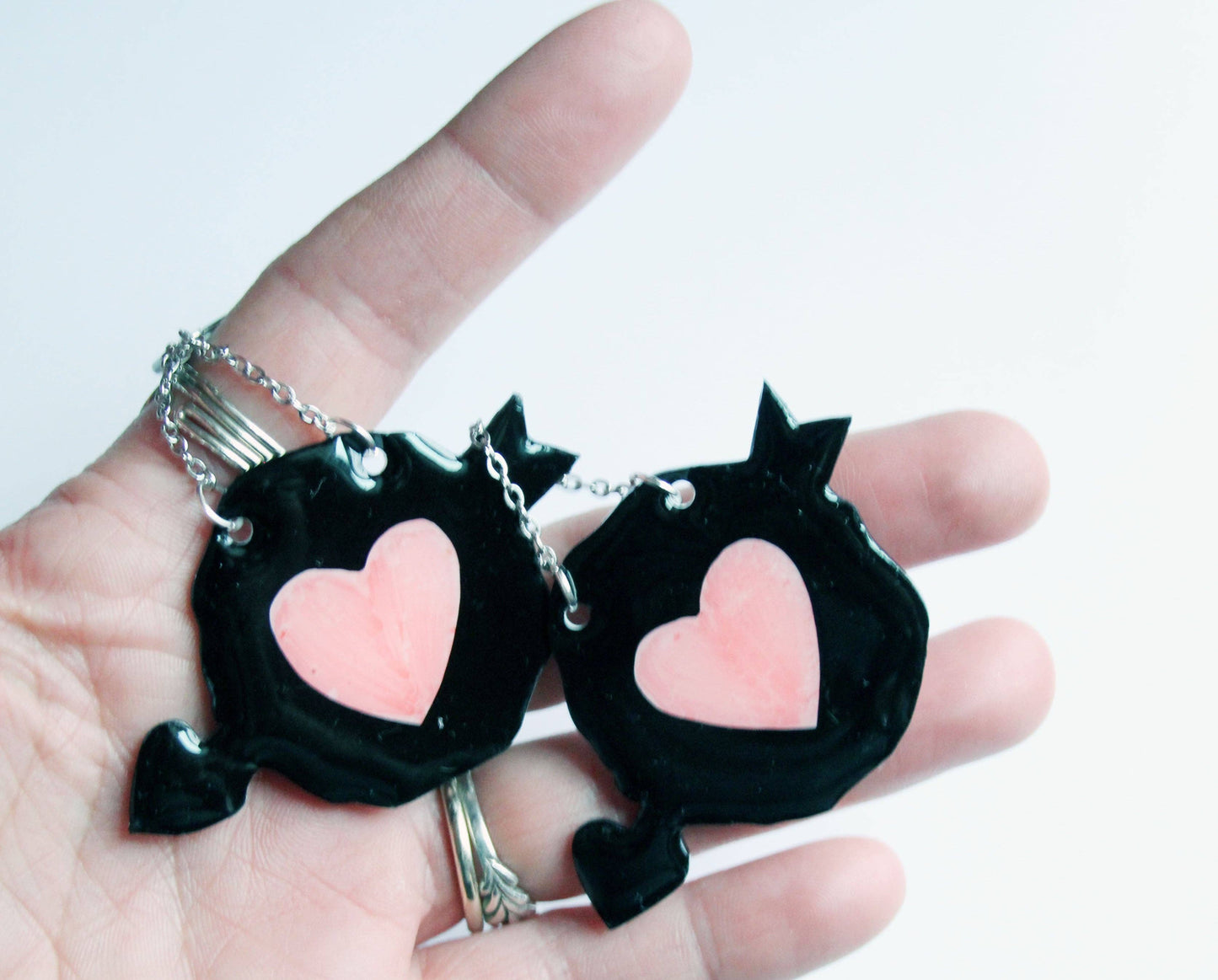 A Trip to the Moon and Back Resin Coated Earrings: Leverback