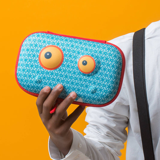 ZIPIT Beast Pencil Box for Kids, Blue Pencil Case