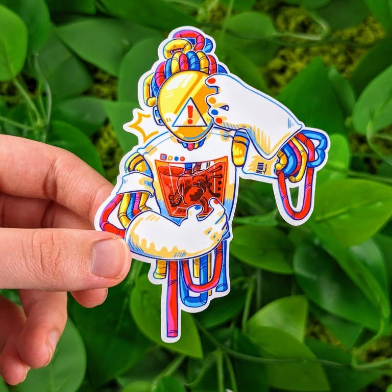 Robot Malfunction Stickers: ALL FOUR!
