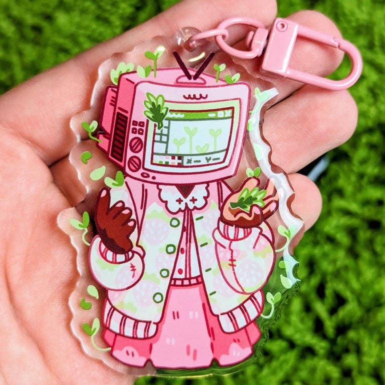 TV Head Cute Acrylic Keychains: ALL Three!!