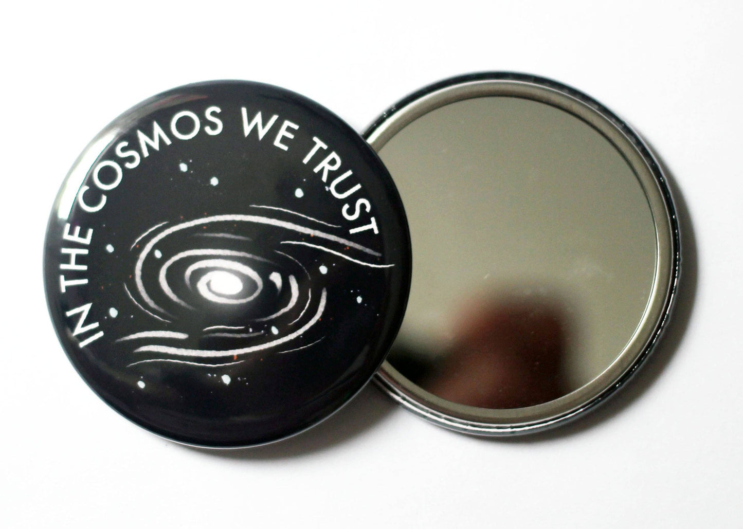 In The Cosmos We Trust Pocket Mirror