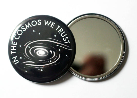 In The Cosmos We Trust Pocket Mirror