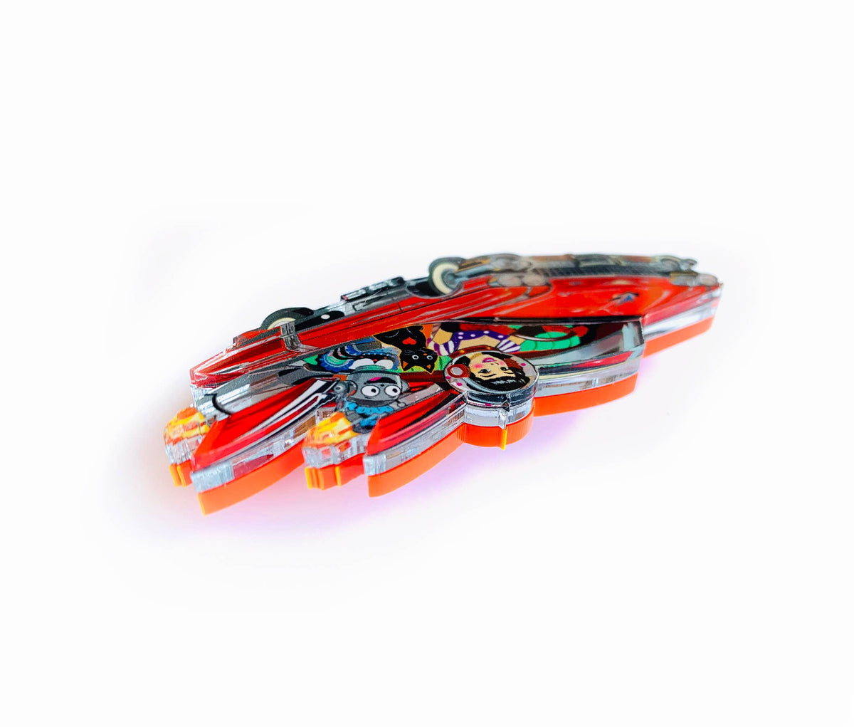 Retro space car brooch,Sci-Fi Pinup Girl brooch, luxury pin