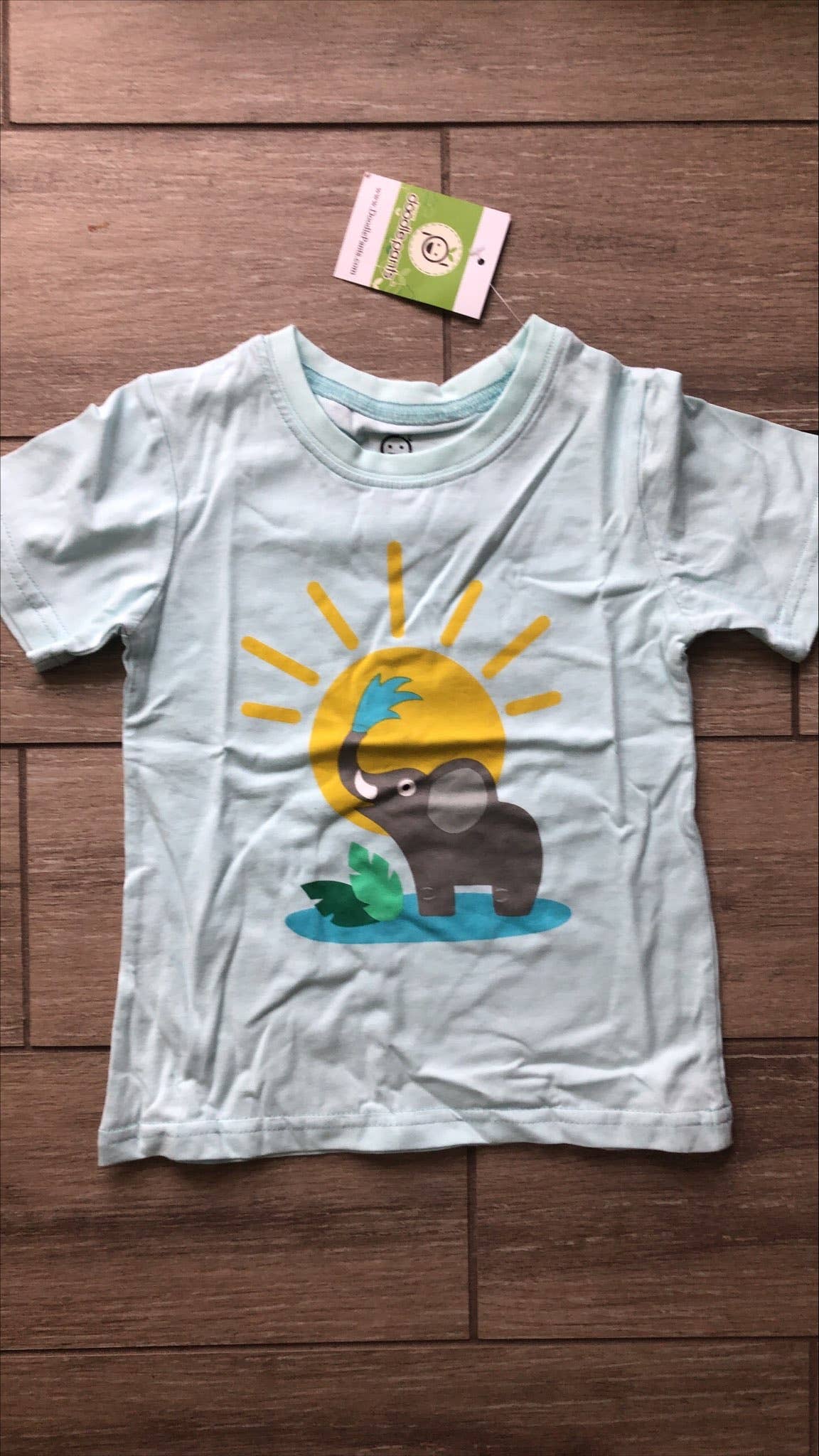 Sunny Elephant Toddler and Kids Shirt: 3T