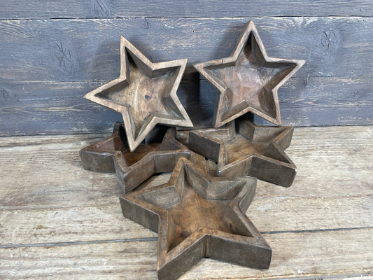 NFC-WH5P-Medium Star Dough Bowl-10x10 inches-Waxed-$7