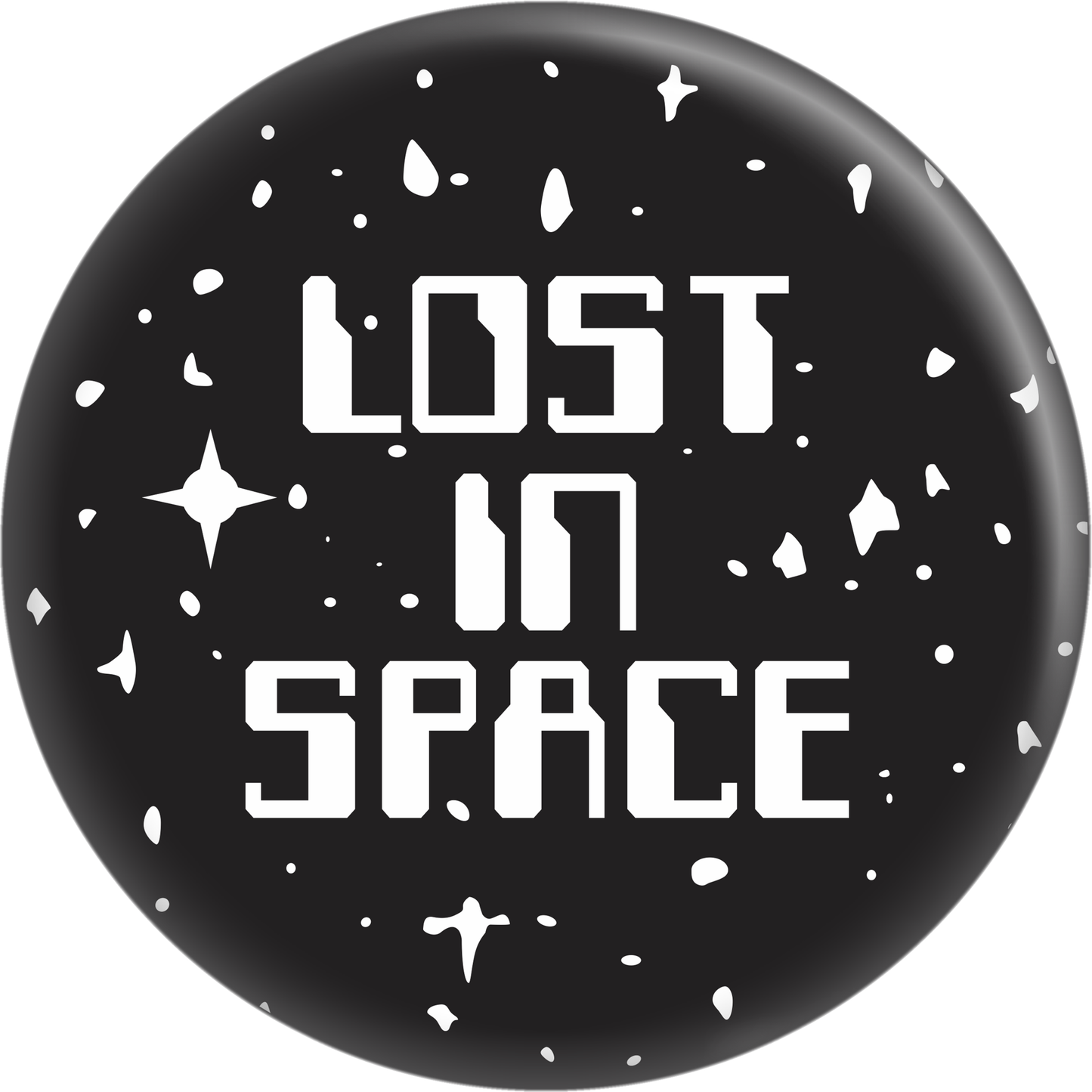 Pin-on Button - 1 Inch - "Lost In Space" - Galaxy
