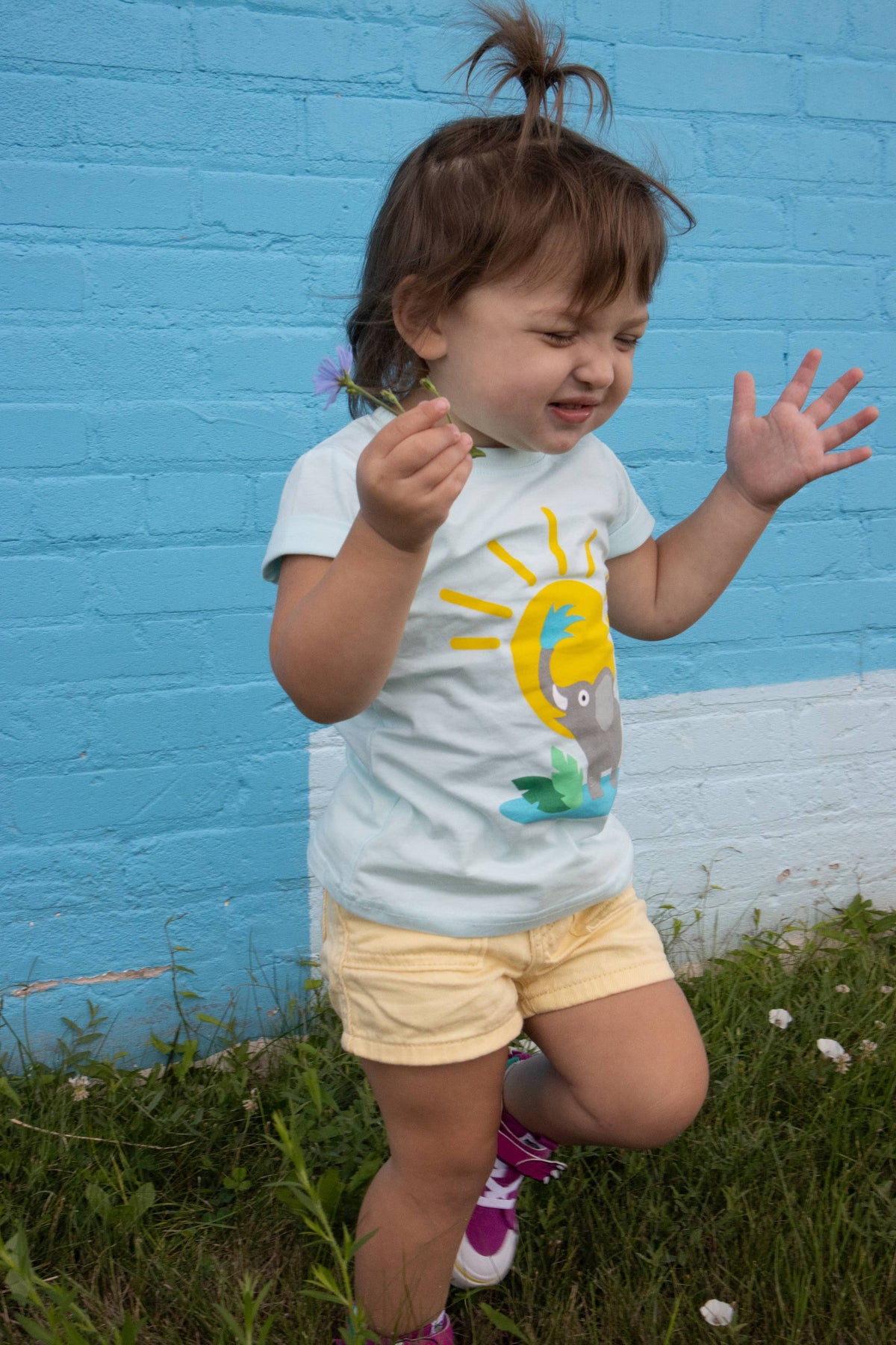 Sunny Elephant Toddler and Kids Shirt: 3T