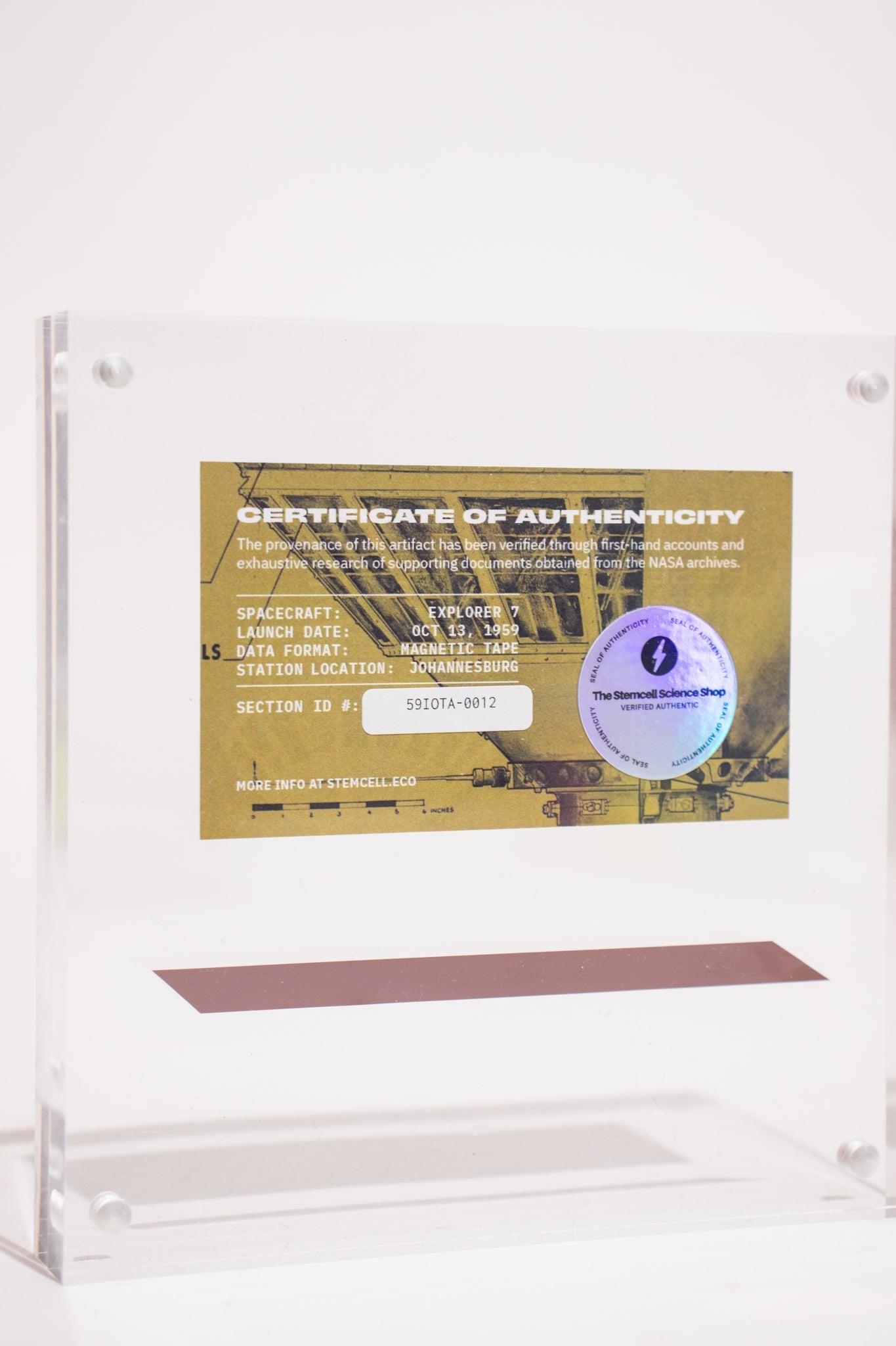 NASA Explorer 7 Satellite Telemetry Data Section