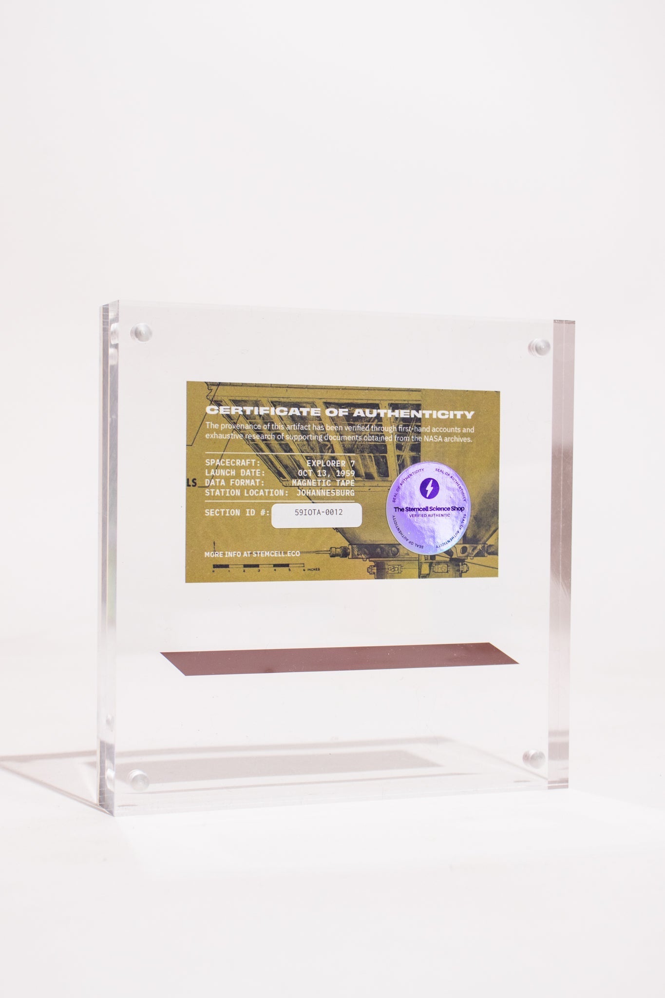 NASA Explorer 7 Satellite Telemetry Data Section