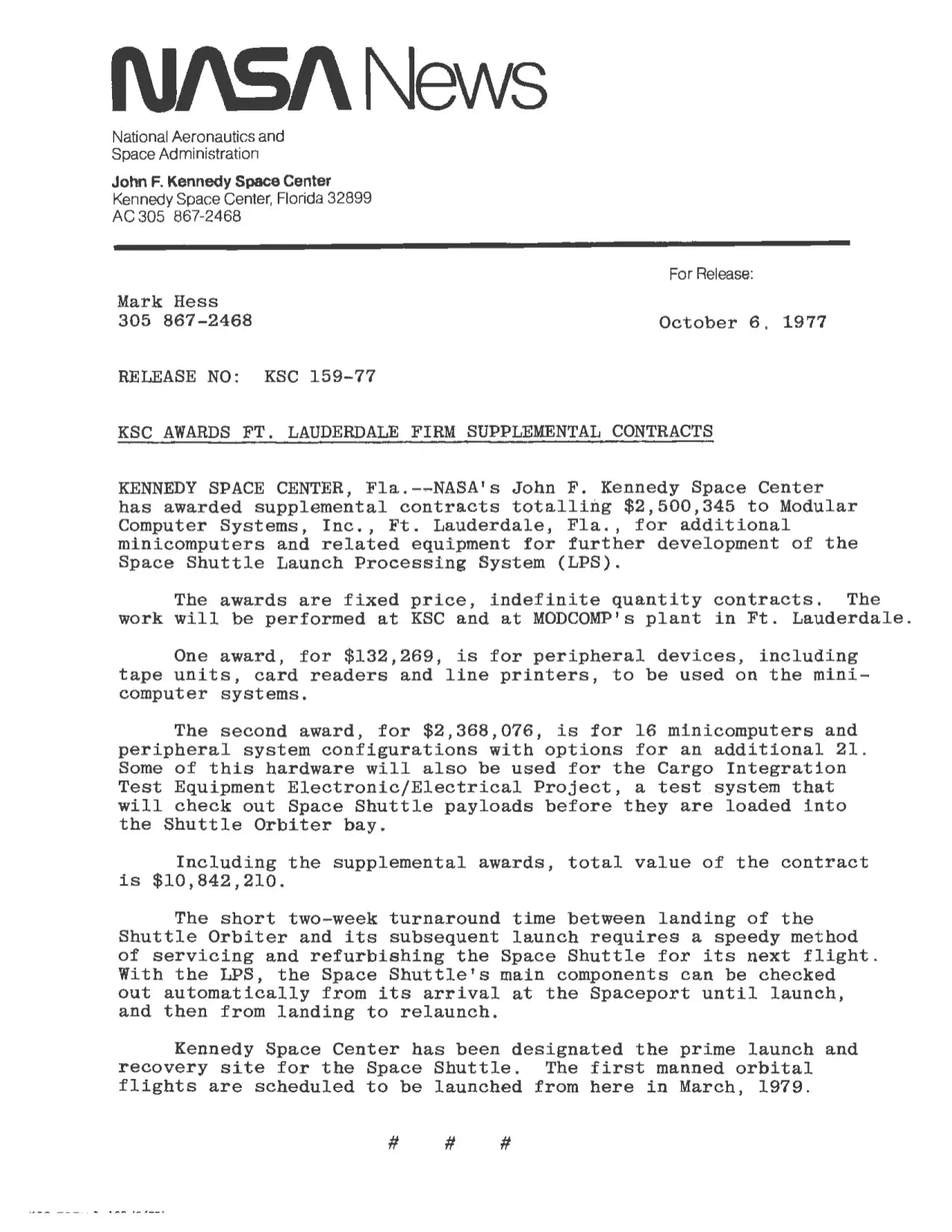 NASA Mission Control Computer Artifacts