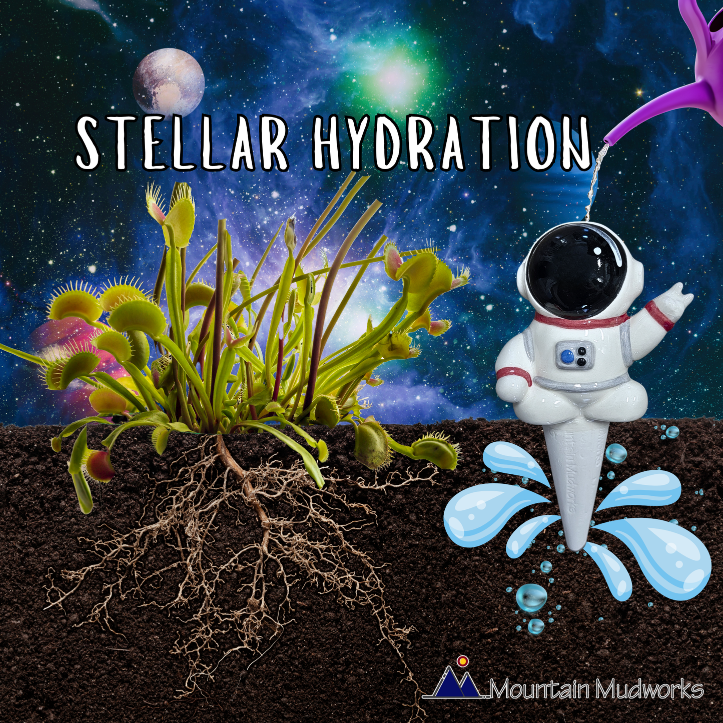 Ceramic Self-Watering Plant Spike - Astronaut Watering Spike